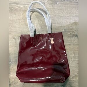 Victoria's Secret Glossy Burgundy Tote